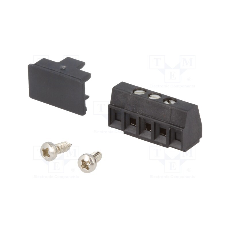 1 pcs x PHOENIX CONTACT - MKDS 1/ 3-3,81 SMD BK 1727243 - PCB terminal block, angled 90°, 3.81mm, ways: 3, on PCBs,screw