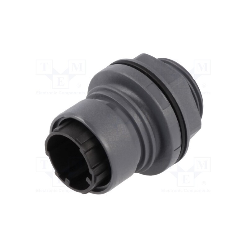 1 pcs x BULGIN - PXP6012/22P/CR - Connector: circular, socket, male, PIN: 22, w/o contacts, UL94V-0