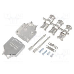 1 pcs x ENCITECH - MHDM09-K - Enclosure: for D-Sub connectors, D-Sub 9pin,D-Sub HD 15pin