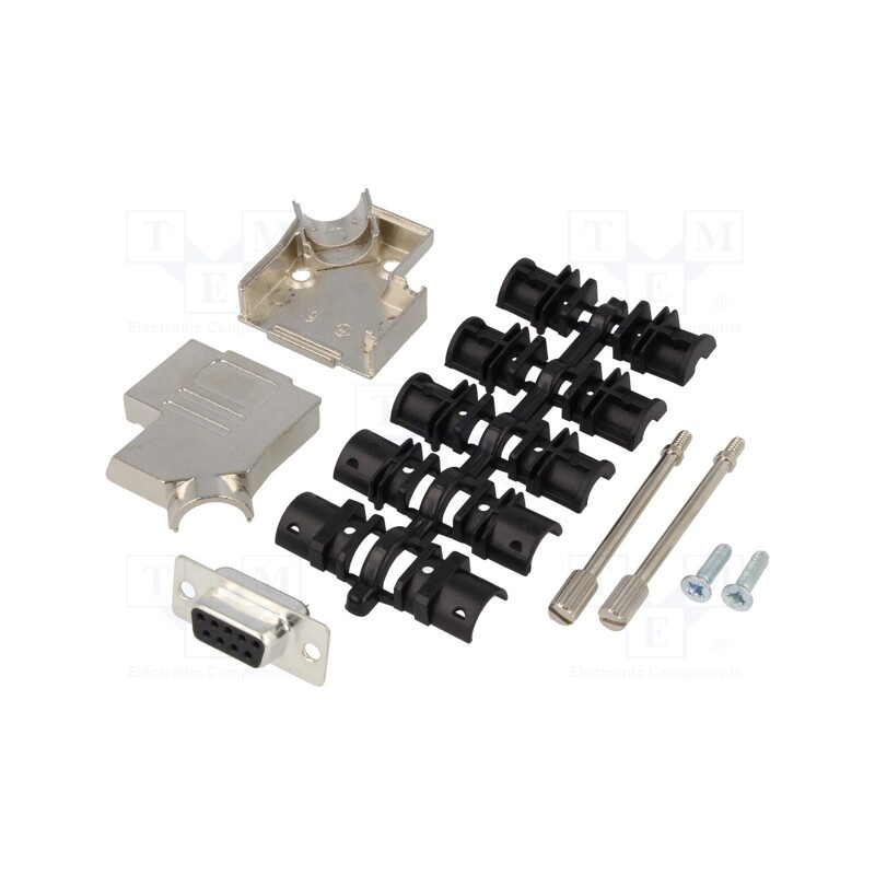 1 pcs x ENCITECH - D45ZK09-DMS-K - D-Sub, PIN: 9, plug, female, soldering, for cable, black