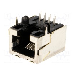 1 pcs x TE Connectivity - 2-5338556-1 - Socket, RJ45, PIN: 8, Layout: 8p8c, on PCBs, THT
