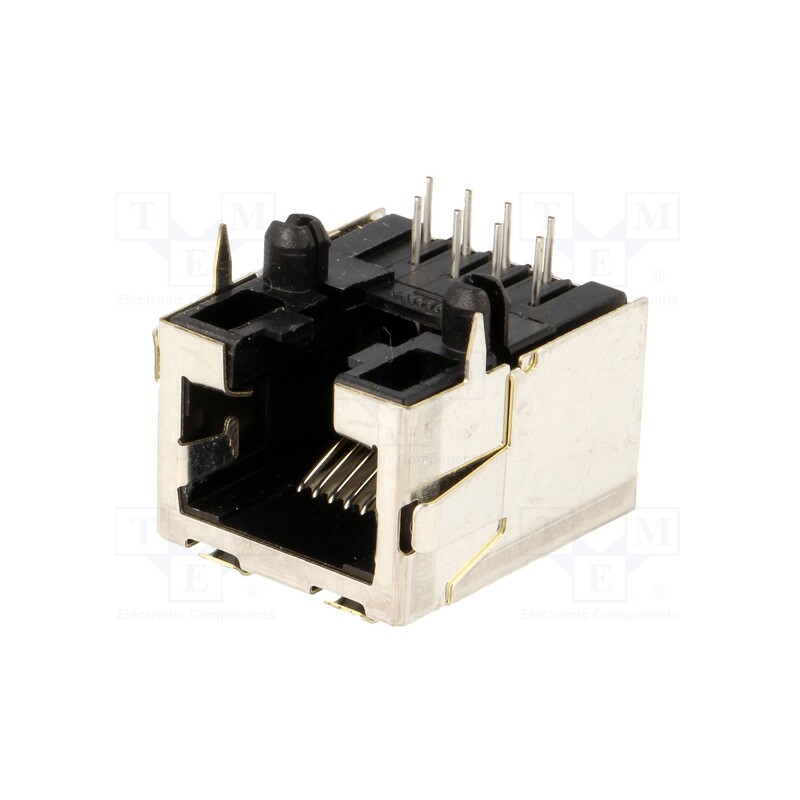 1 pcs x TE Connectivity - 2-5338556-1 - Socket, RJ45, PIN: 8, Layout: 8p8c, on PCBs, THT
