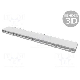 1 pcs x TE Connectivity - 2-215297-0 - Socket, pin strips, HV-100, female, PIN: 20, straight, 2.54mm, THT
