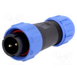 1 pcs x WEIPU - SP1310/P2I-N - Plug, SP13, male, PIN: 2, IP68, 4÷6.5mm, 13A, soldering, for cable
