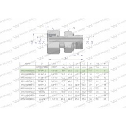 Hydraulic connection AB M12x1 5 x 1 8 Warynski