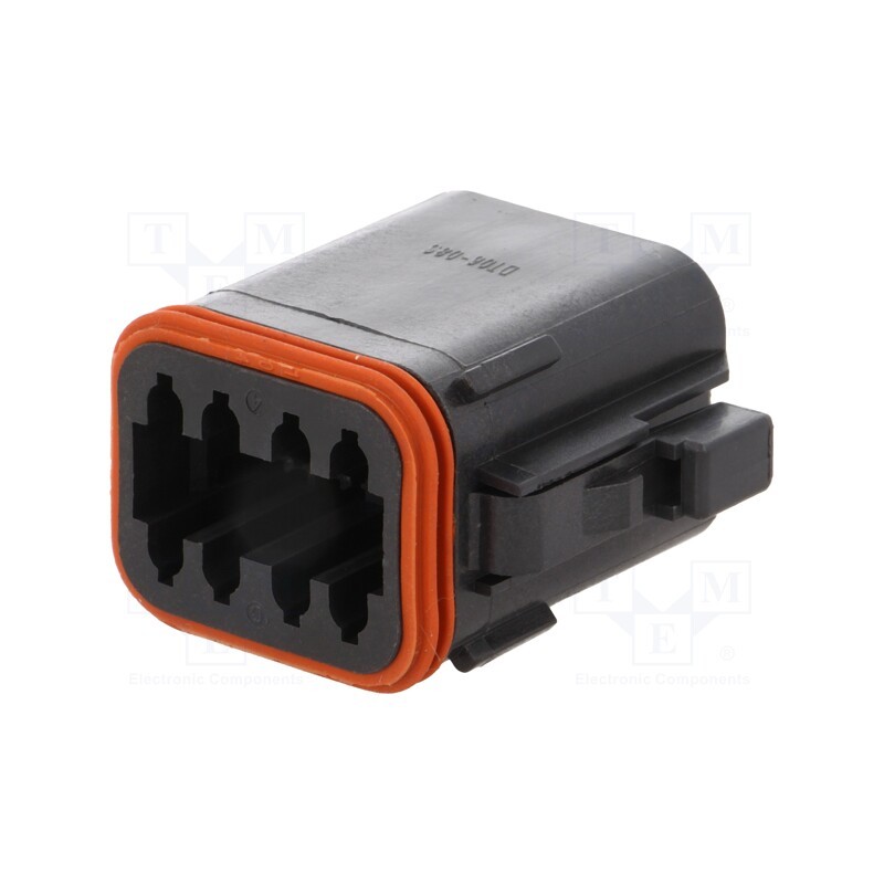 1 pcs x DEUTSCH - DT06-08SB - Connector: wire-wire, DT, female, plug, for cable, PIN: 8, black