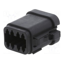 1 pcs x BULGIN - PX0105S08ABK - Connector: wire-wire, PX0, female, plug, for cable, PIN: 8, black