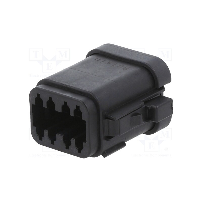 1 pcs x BULGIN - PX0105S08ABK - Connector: wire-wire, PX0, female, plug, for cable, PIN: 8, black