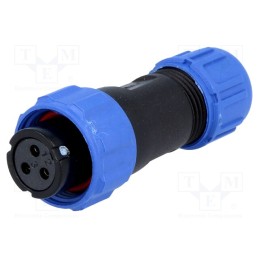 1 pcs x WEIPU - SP1310/S3I-N - Plug, SP13, female, PIN: 3, IP68, 4÷6.5mm, 13A, soldering, for cable