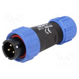 1 pcs x WEIPU - SP1310/P3I-N - Plug, SP13, male, PIN: 3, IP68, 4÷6.5mm, 13A, soldering, for cable