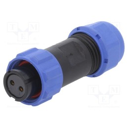1 pcs x WEIPU - SP1310/S2II-N - Plug, SP13, female, PIN: 2, IP68, 5÷8mm, 13A, soldering, for cable