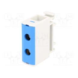 1 pcs x OUNEVA - VC05-0192 - Splice terminal: rail, 2.5÷35mm2, ways: 1, terminals: 2, blue, TS35