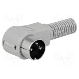 1 pcs x HIRSCHMANN - 931597517 MAWI 30 B - Plug, DIN, male, PIN: 3, Layout: 180°, angled 90°, for cable