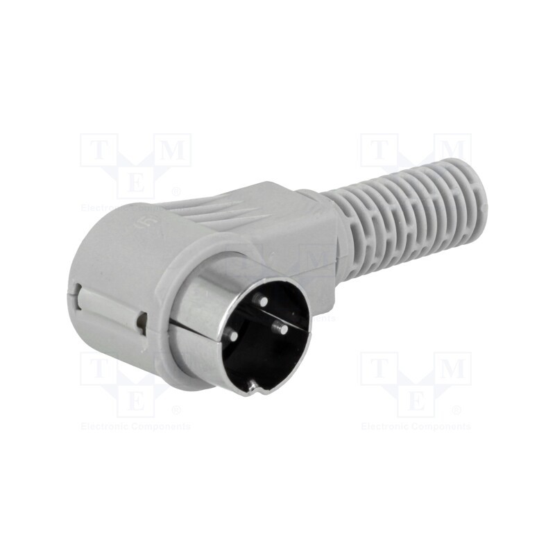 1 pcs x HIRSCHMANN - 931597517 MAWI 30 B - Plug, DIN, male, PIN: 3, Layout: 180°, angled 90°, for cable