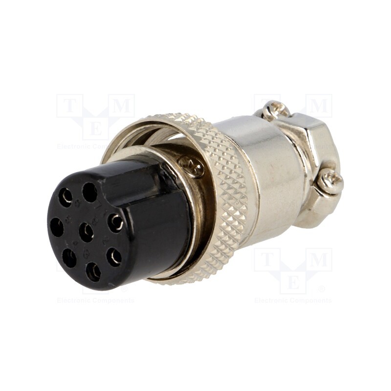 1 pcs x CLIFF - FC684218 - Plug, microphone, female, PIN: 8, for cable, straight, 6mm