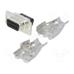 1 pcs x TE Connectivity - 1658646-1 - D-Sub, PIN: 9, female, Type: w/o contacts,shielded, Series: HDP-20