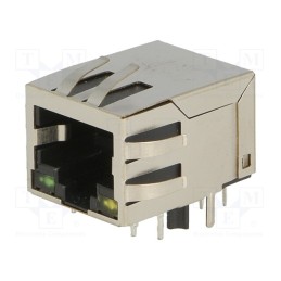 1 pcs x Amphenol Communications Solutions - LMJTAB881243M-L - Socket, RJ45, PIN: 8, shielded,with LED, Layout: 8p8c, THT