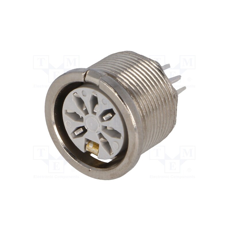 1 pcs x DELTRON - 690-0700 - Socket, DIN, female, PIN: 7, Layout: 270°, THT, 34V, 2A, silver plated