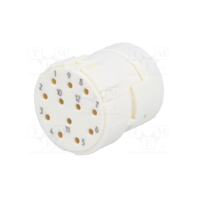 1 pcs x HARTING - 9151123101 - Connector: M23, contact insert, PIN: 12, female, crimped, 200V, 8A