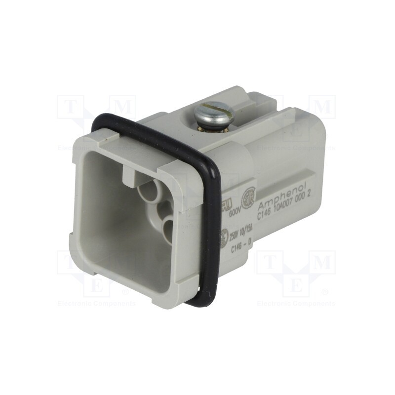 1 pcs x AMPHENOL - C14610A0070002 - Connector: HDC, contact insert, male, C146,heavy|mate D, PIN: 8
