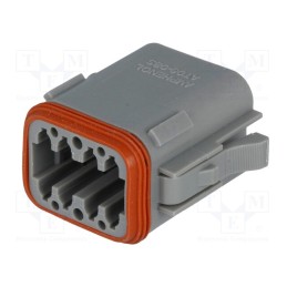 1 pcs x AMPHENOL - AT06-08SA - Connector: wire-wire, AT, female, plug, for cable, PIN: 8, grey, IP67