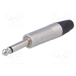 1 pcs x NEUTRIK - NP2X - Plug, Jack 6,3mm, male, mono, ways: 2, straight, for cable, silver