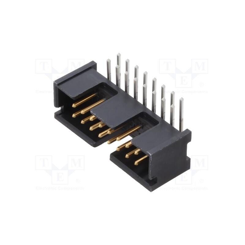 1 pcs x TE Connectivity - 5103310-3 - Socket, IDC, male, PIN: 16, angled 90°, THT, gold-plated, 2.54mm
