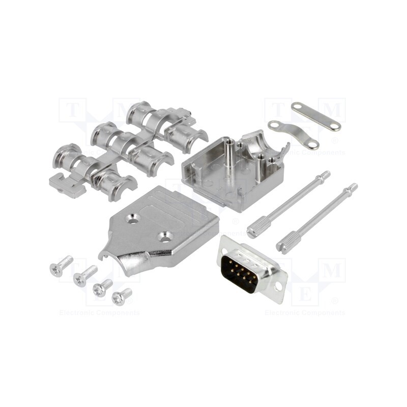 1 pcs x MH CONNECTORS - MHDM9-DB9P-K - D-Sub, PIN: 9, plug, male, straight, soldering, for cable