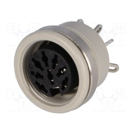 1 pcs x HIRSCHMANN - 930537517 MAB 8100 S - Socket, DIN, female, PIN: 8, Layout: 262°, soldering