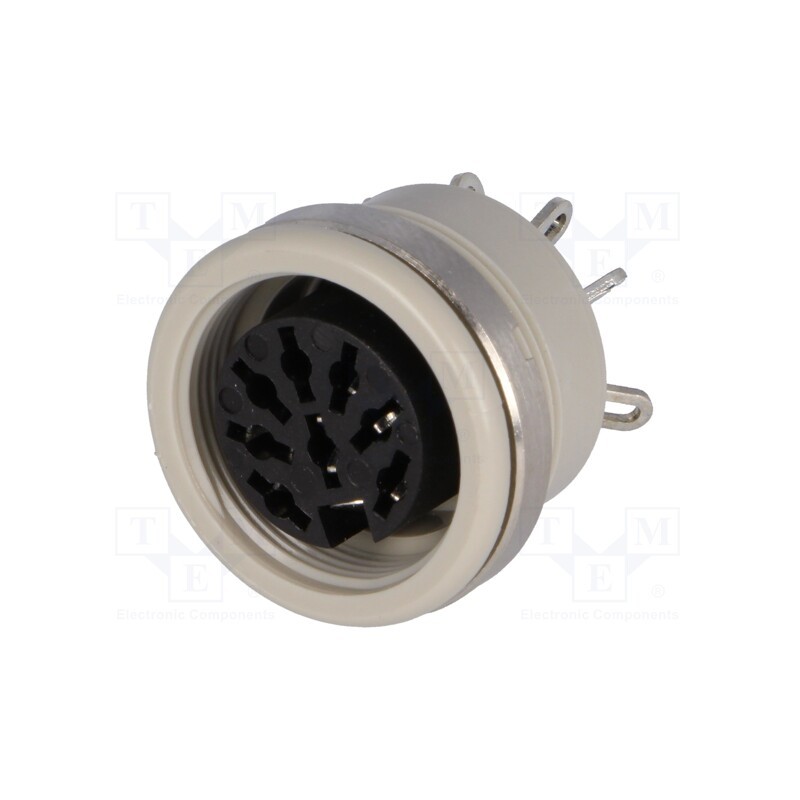 1 pcs x HIRSCHMANN - 930537517 MAB 8100 S - Socket, DIN, female, PIN: 8, Layout: 262°, soldering