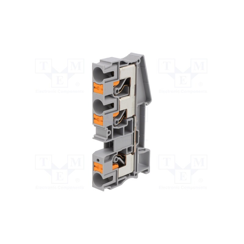 1 pcs x PHOENIX CONTACT - 3208746 - Splice terminal: rail, 0.5÷16mm2, ways: 1, terminals: 3, grey, PT