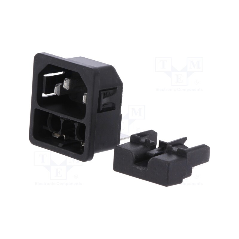 1 pcs x SCHURTER - 6220.5315 - Connector: AC supply, socket, male, 10A, 250VAC, IEC 60320, C14 (E)