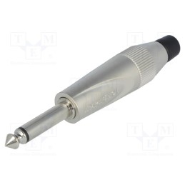 1 pcs x AMPHENOL - TM2PNJ - Plug, Jack 6,3mm, male, mono, ways: 2, straight, for cable, grey