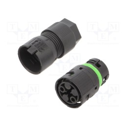 1 pcs x AAG STUCCHI - 3802/V-M-2P-BK - Connector: AC supply, screw terminal, female, 6.5÷8mm, 0.5÷1.5mm2
