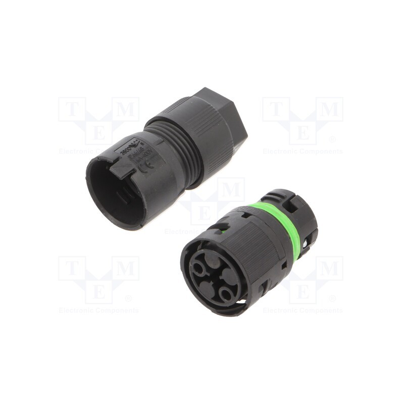 1 pcs x AAG STUCCHI - 3802/V-M-2P-BK - Connector: AC supply, screw terminal, female, 6.5÷8mm, 0.5÷1.5mm2
