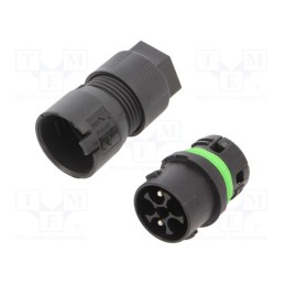 1 pcs x AAG STUCCHI - 3801/V-M-2P-BK - Connector: AC supply, screw terminal, male, 6.5÷8mm, 0.5÷1.5mm2