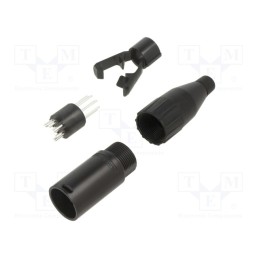 1 pcs x AMPHENOL - AC5MB - METAL PLUG STR CORD 5 PIN