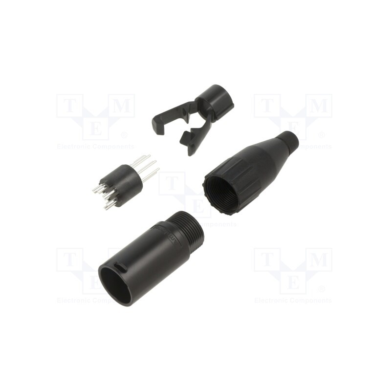 1 pcs x AMPHENOL - AC5MB - METAL PLUG STR CORD 5 PIN