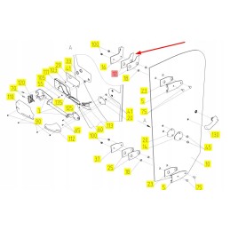 101996911 door glass hinge washer