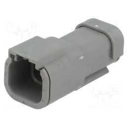 1 pcs x DEUTSCH - DTM04-4P-E003 - Connector: wire-wire, DTM, male, plug, for cable, PIN: 4, grey, IP68