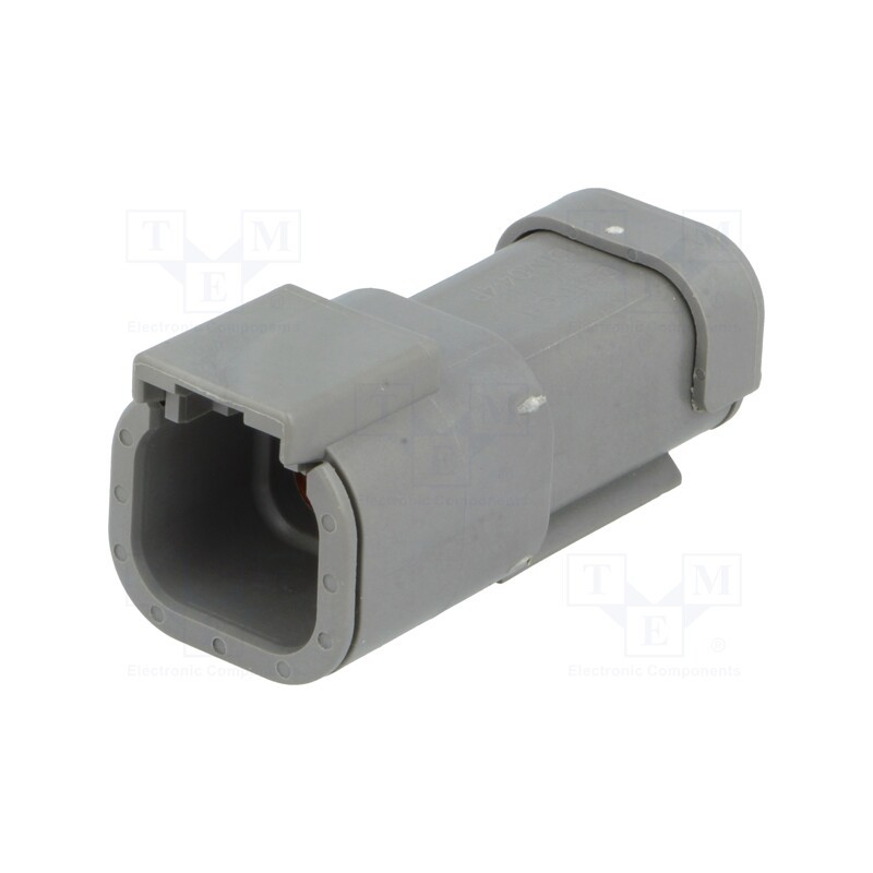 1 pcs x DEUTSCH - DTM04-4P-E003 - Connector: wire-wire, DTM, male, plug, for cable, PIN: 4, grey, IP68