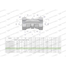 Inch hydraulic connector aa 3 4 bsp