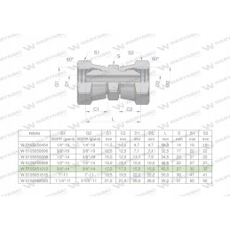 Inch hydraulic connector aa 3 4 bsp