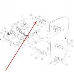 101997129 door glass handle