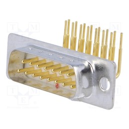 1 pcs x CONNFLY - DS1034-03-15MWN8SS - D-Sub, PIN: 15, socket, male, on PCBs, angled 90°, THT
