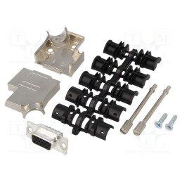 1 pcs x ENCITECH - D45ZK09-HDS-K - D-Sub HD, PIN: 15, plug, female, soldering, for cable, black