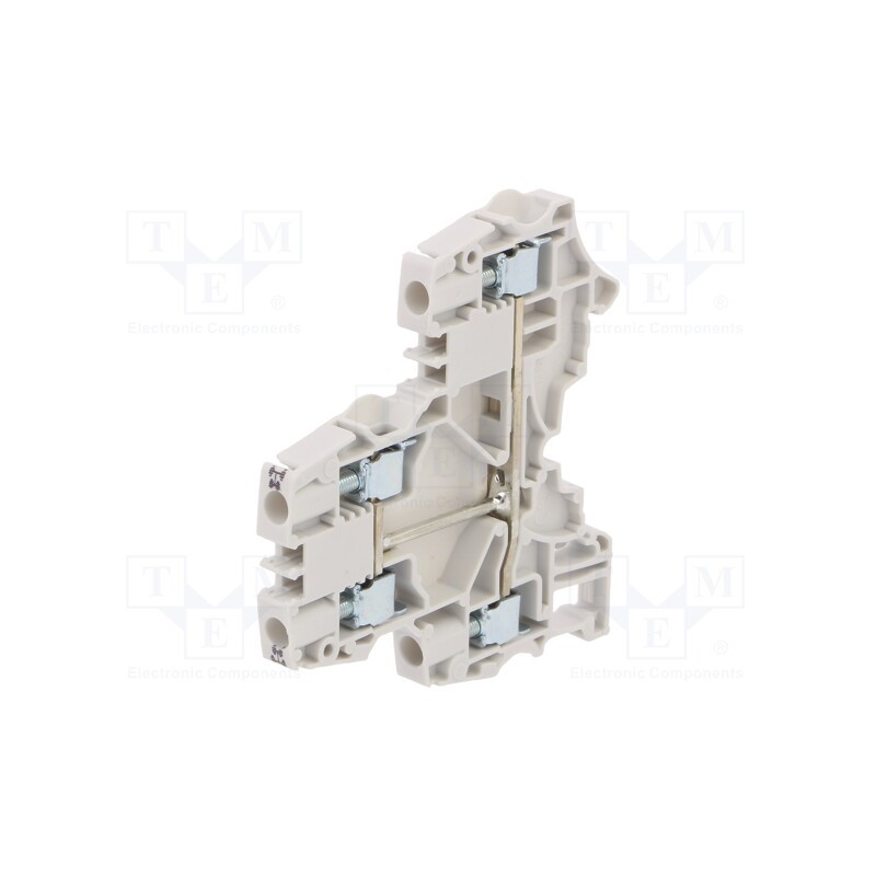 1 pcs x TE Connectivity - 1SNK506211R0000 (ZS6-D1) - Splice terminal: rail, 0.2÷6mm2, ways: 1, terminals: 4, grey, SNK