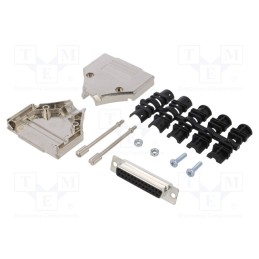 1 pcs x ENCITECH - 6355-0030-13 - D-Sub, PIN: 25, plug, female, soldering, for cable, black