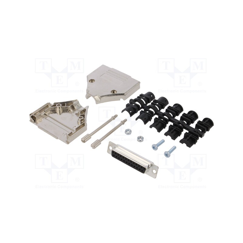 1 pcs x ENCITECH - 6355-0030-13 - D-Sub, PIN: 25, plug, female, soldering, for cable, black