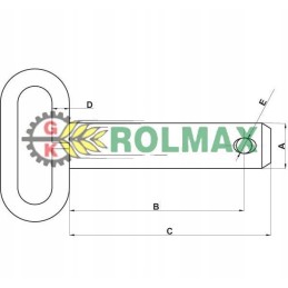 Pin with handle and protection 38x192mm z538189kr